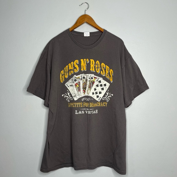 Guns N’ Roses Live in Las Vegas 2012 Playing Card Graphic T Shirt Band Tee A - Picture 1 of 7